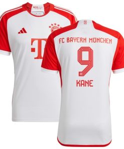 Harry Kane Bayern Munich adidas Youth 2023/24 Home Replica Player Jersey - White/Green