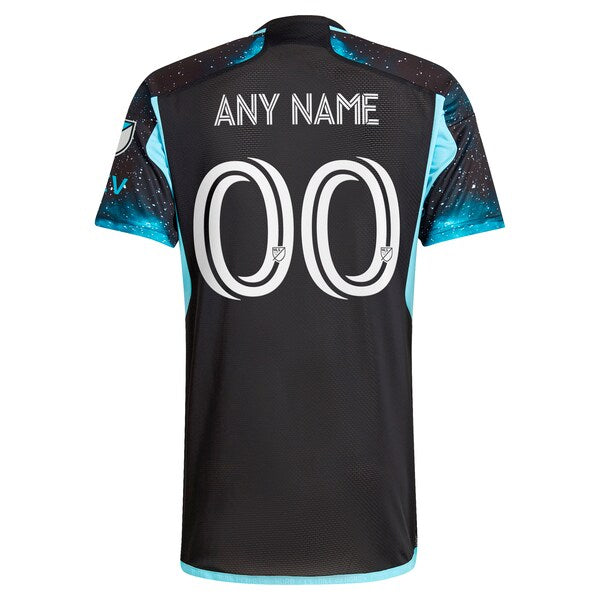 Minnesota United FC adidas 2024 Starry Night Authentic Custom Jersey - Black - Image 4