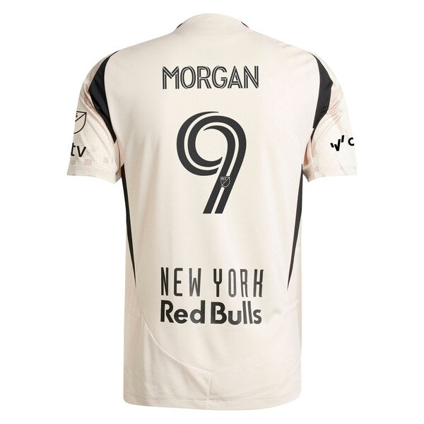 Lewis Morgan New York Red Bulls adidas 2025 Stone Kit Authentic Player Jersey - Tan - Image 3