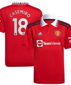 Carlos Casemiro Manchester United adidas Youth 2022/23 Home Replica Player Jersey - Red