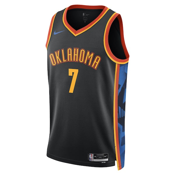 Chet Holmgren Oklahoma City Thunder Nike Unisex 2024/25 Swingman Player Jersey - City Edition - Black - Image 2