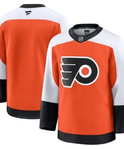Alternative view of Philadelphia Flyers  Home Premium Jersey - Burnt Orange/Black/White