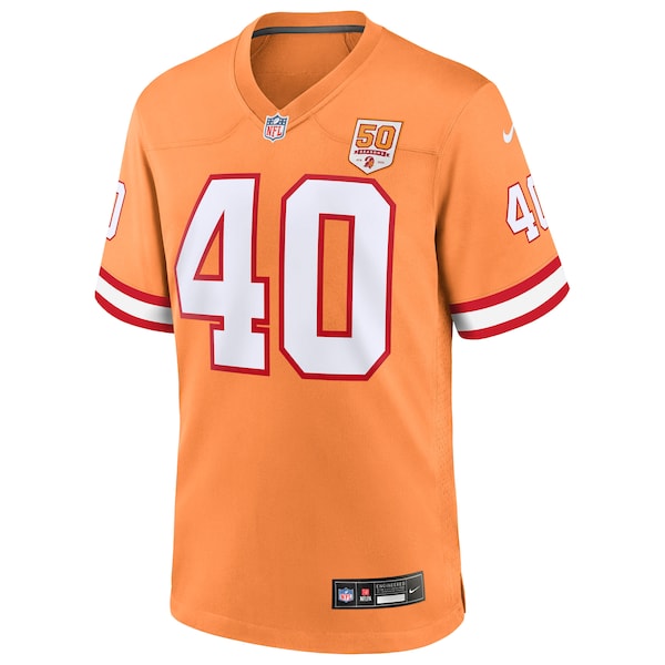 Mike Alstott Tampa Bay Buccaneers Nike 50th Season Game Jersey - Creamsicle/Red - Image 3