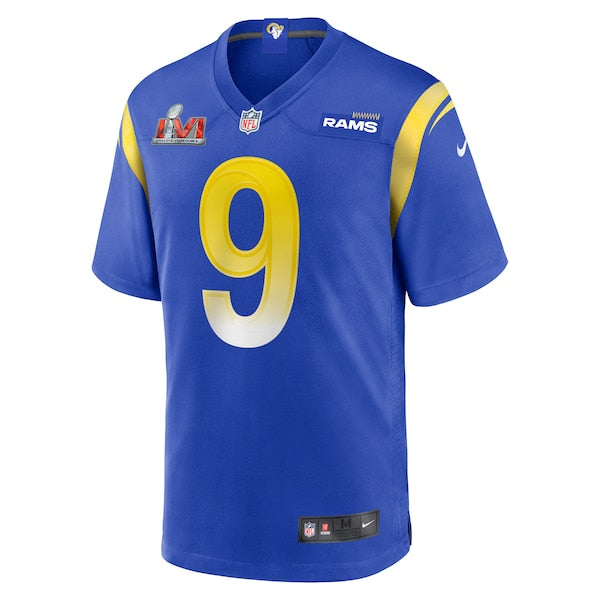 Matthew Stafford Los Angeles Rams Nike Super Bowl LVI Bound Game Patch Jersey - Royal - Image 2