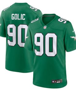 Mike Golic Philadelphia Eagles Nike Alternate Game Jersey - Kelly Green/Green