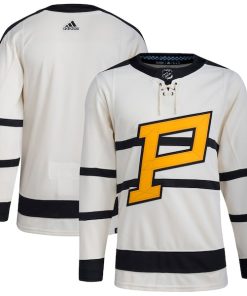 Pittsburgh Penguins adidas 2023 Winter Classic Blank Jersey - Cream