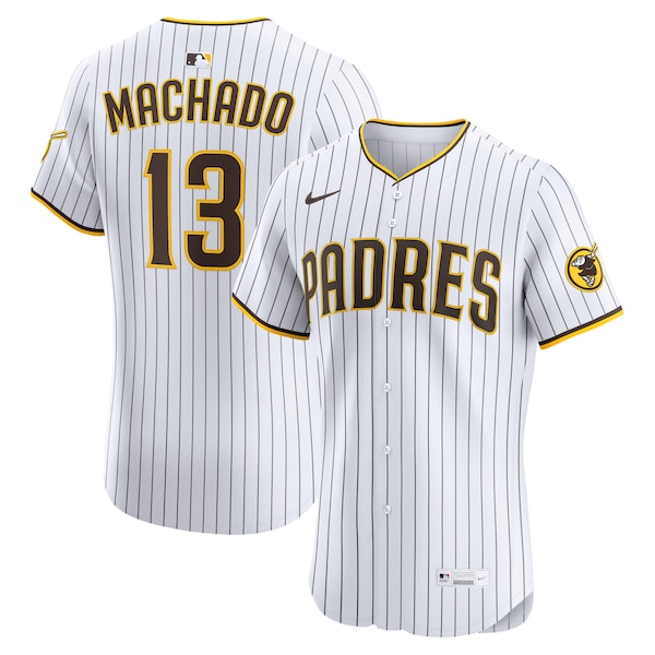 Manny Machado San Diego Padres Nike Home Elite Player Jersey - White/Brown - Image 2