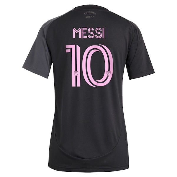 Lionel Messi Inter Miami CF adidas Women's 2025 The Fortitude Kit Replica Player Jersey - Black - Image 3