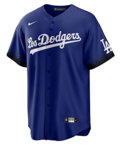 Alternative view of Cody Bellinger Los Angeles Dodgers Nike City Connect Replica Player Jersey - Royal