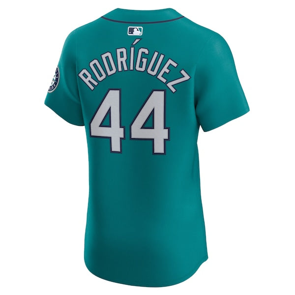 Men's Seattle Mariners Julio Rodr¨ªguez Nike Alternate Elite Jersey - Teal/White/Cream - Image 4