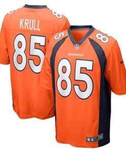 Lucas Krull Denver Broncos Nike Team Game Jersey -  Orange