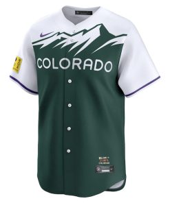 Alternative view of Colorado Rockies Nike City Connect Limited Custom Jersey - Green