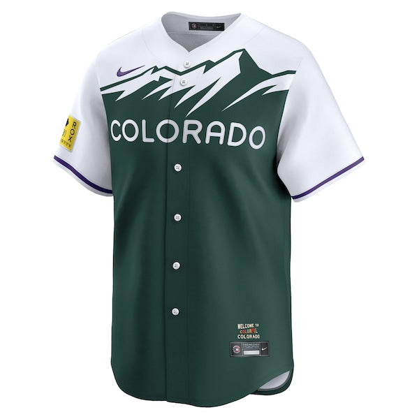 Colorado Rockies Nike City Connect Limited Custom Jersey - Green - Image 2