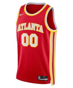 Alternative view of Atlanta Hawks Nike Unisex Swingman Custom Jersey Red - Icon Edition