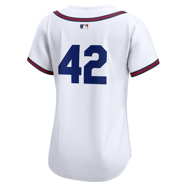 Atlanta Braves Nike Women's 2024 Jackie Robinson Day Home Limited Jersey?ยจC White - Image 3