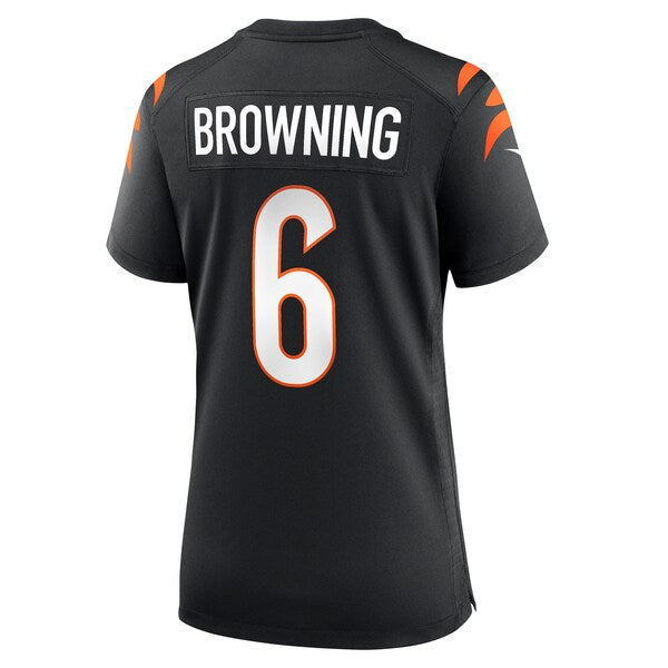 Jake Browning Cincinnati Bengals Nike Women's Game Jersey - Black - Image 3