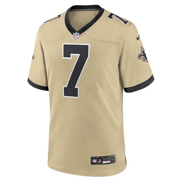 Taysom Hill New Orleans Saints Nike Gameday Golds Alternate Game Player Jersey - Gold/Black - Image 3