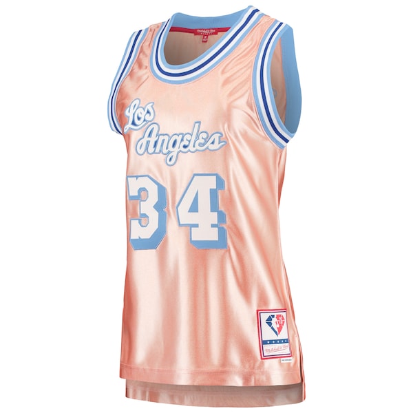 Shaquille O'Neal Los Angeles Lakers Women's 75th Anniversary Rose Gold 1996 Swingman Jersey - Pink - Image 2