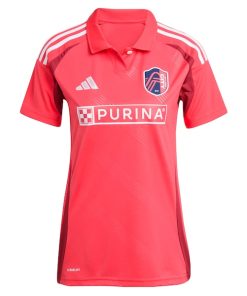 Alternative view of Eduard L?wen St. Louis City SC adidas Women's 2025 Forever CITY Red Replica Player Jersey - Red