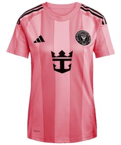 Alternative view of Lionel Messi Inter Miami CF adidas Women's 2025 Euforia Replica Player Jersey - Light Pink