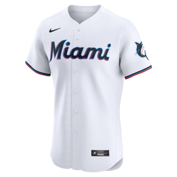 Avisail Garcia Miami Marlins Nike Home Elite Player Jersey - White - Image 2