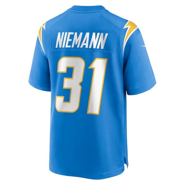 Nick Niemann Los Angeles Chargers Nike Game Player Jersey - Powder Blue - Image 3