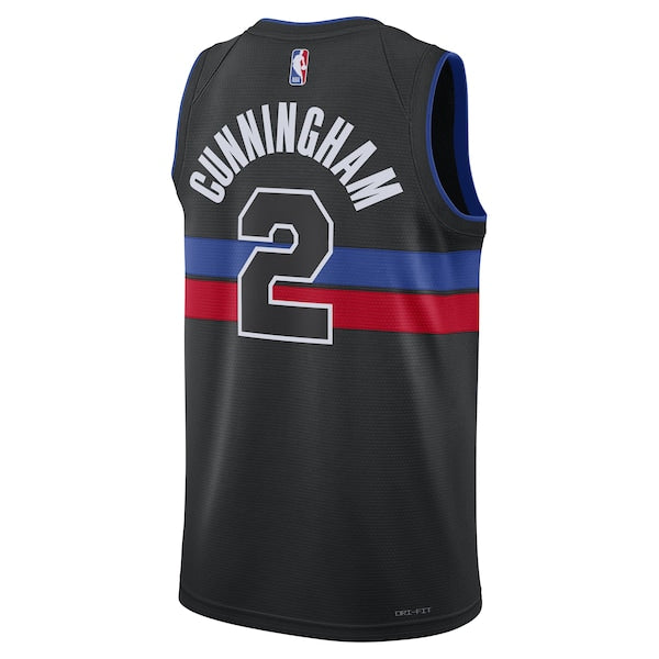Cade Cunningham Detroit Pistons Nike Unisex Swingman Jersey - Statement Edition - Black/Blue/White - Image 8