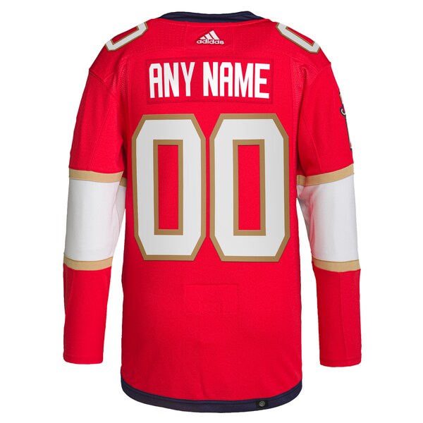Florida Panthers adidas Home Primegreen Authentic Custom Jersey - Red - Image 3