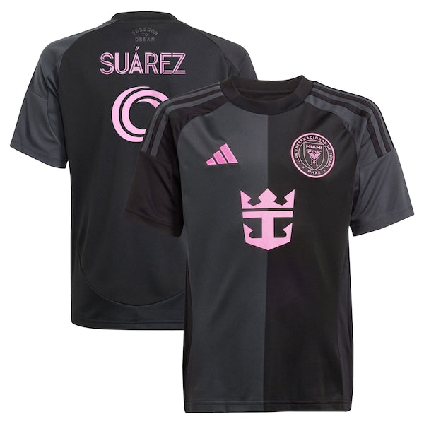 Luis Su¨¢rez Inter Miami CF adidas Youth 2025 The Fortitude Kit Replica Player Jersey - Black