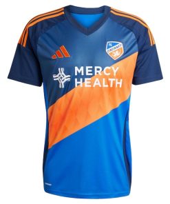 Alternative view of FC Cincinnati adidas 2025 Orange and Blue Legacy Kit Replica Custom Jersey - Blue