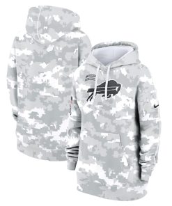 Buffalo Bills Nike Women's 2024 Salute To Service Club Fleece Pullover Hoodie - Arctic Camo