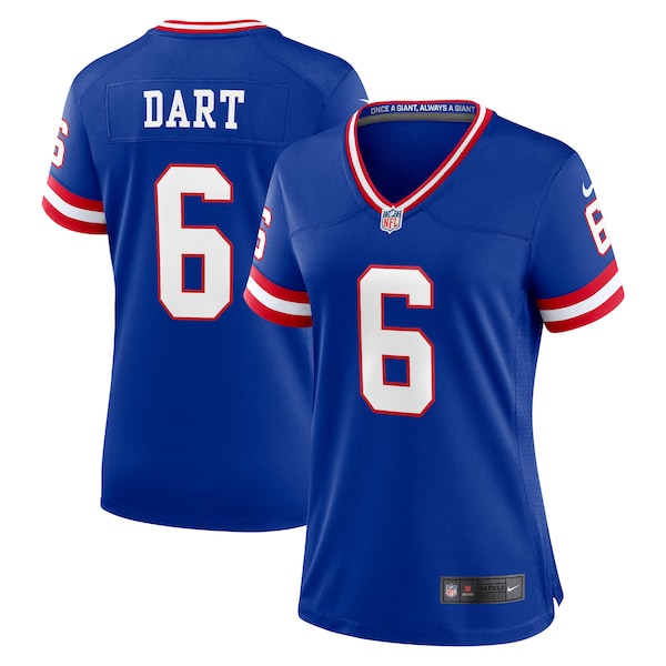 Jaxson Dart New York Giants Nike Women's Alternate 2 Classic Game Jersey - Royal