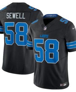 Alternative view of Penei Sewell Detroit Lions Nike Vapor F.U.S.E. Alternate Limited Jersey - Black