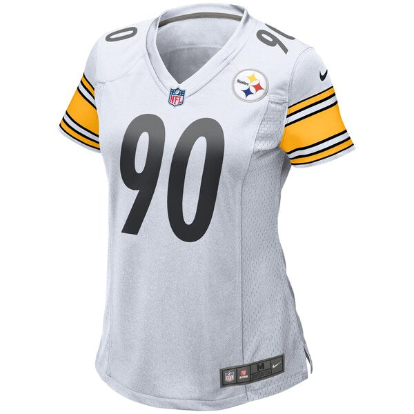 Women's Pittsburgh Steelers T.J. Watt Nike White Player Jersey - Black/Gold - Image 3