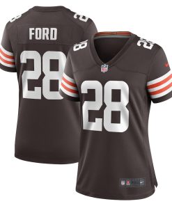 Mike Ford Cleveland Browns Nike Women's Team Game Jersey -  Brown
