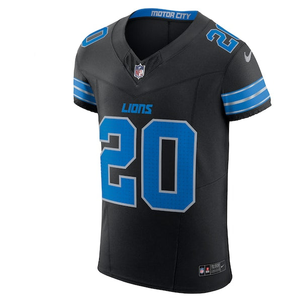 Barry Sanders Detroit Lions Nike Retired Player Alternate Vapor F.U.S.E. Elite Jersey - Black/Blue - Image 3
