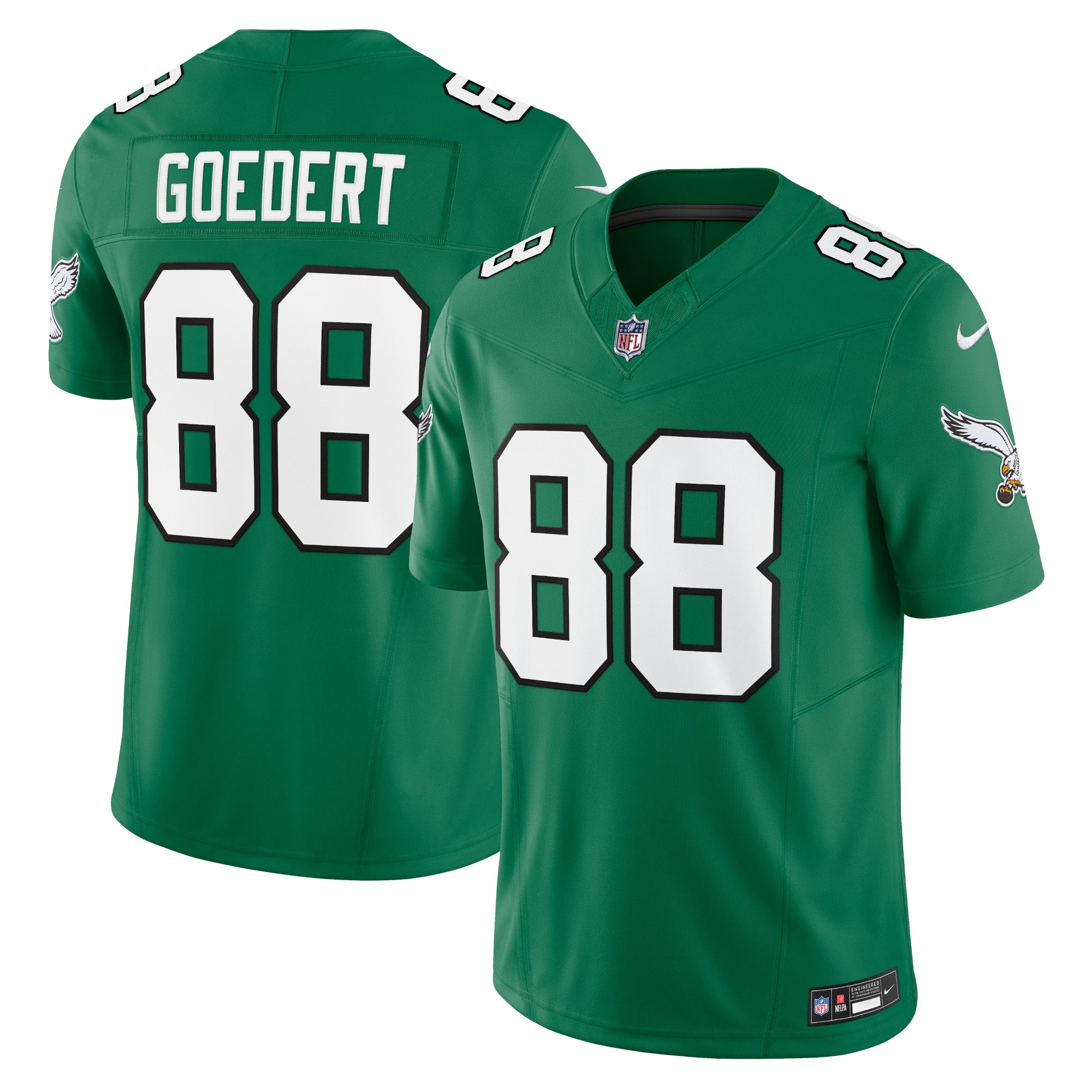 Dallas Goedert Philadelphia Eagles Nike Alternate Vapor F.U.S.E. Limited Jersey - Black/Green/Kelly Green - Image 8
