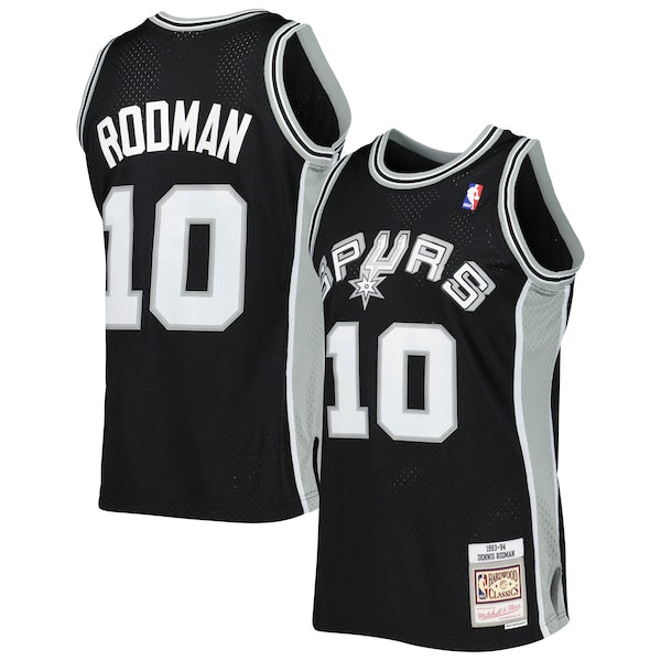 Dennis Rodman San Antonio Spurs 2001/02 Hardwood Classics Swingman Jersey - Black - Image 2