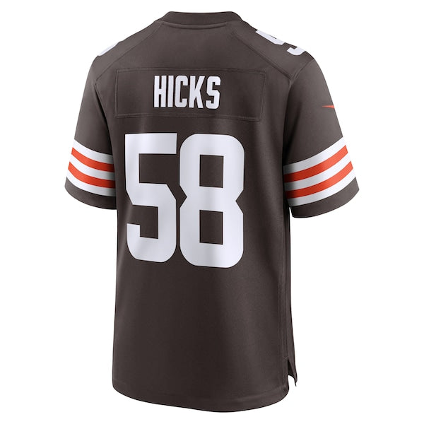 Jordan Hicks Cleveland Browns Nike Game Jersey - Brown - Image 3