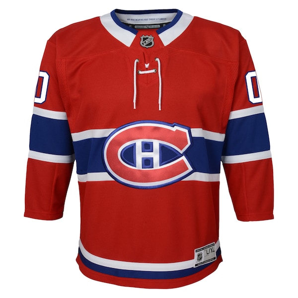 Montreal Canadiens Youth Home Premier Custom Jersey - Red - Image 2