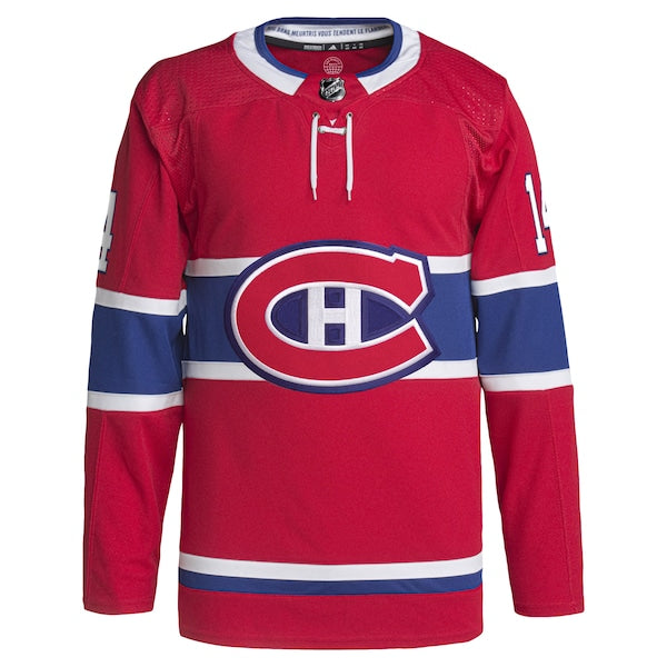 Nick Suzuki Montreal Canadiens adidas Home Primegreen Authentic Pro Player Jersey - Red - Image 2