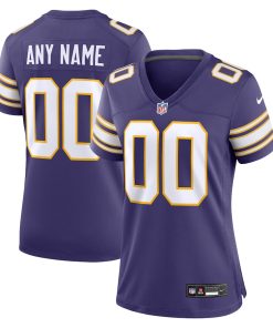 Minnesota Vikings Nike Women's Classic Custom Game Jersey - Purple