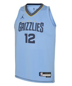 Alternative view of Ja Morant Memphis Grizzlies Jordan Brand Youth Swingman Jersey - Statement Edition - Light Blue