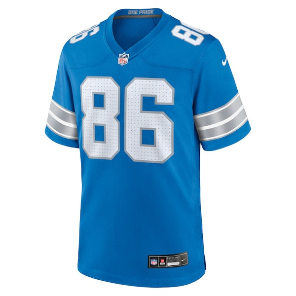 Anthony Firkser Detroit Lions Nike Team Game Jersey - Blue - Image 2
