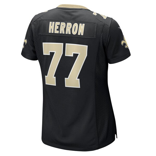 Justin Herron New Orleans Saints Nike Women's Game Jersey - Black - Image 4