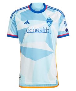 Alternative view of Omir Fernandez Colorado Rapids adidas 2024 New Day Kit Authentic Player Jersey - Light Blue