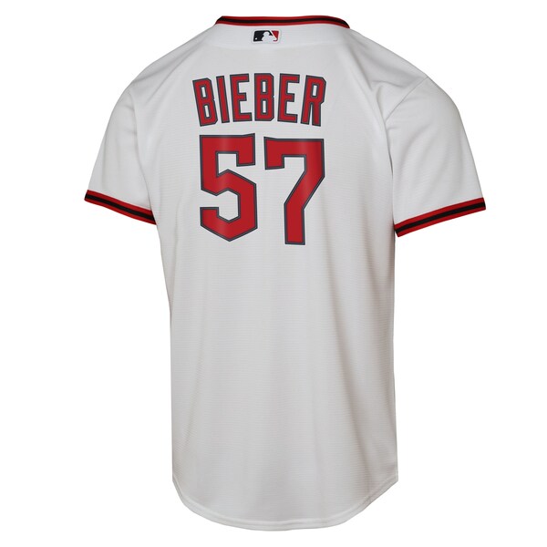 Shane Bieber Cleveland Guardians Nike Youth Home Replica Player Jersey - White - Image 3