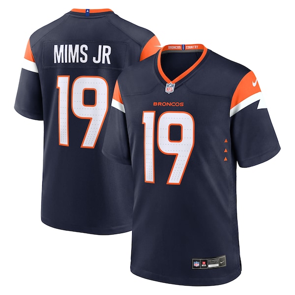 Marvin Mims Jr Denver Broncos Nike Alternate Game Jersey - Navy/White/Orange - Image 2