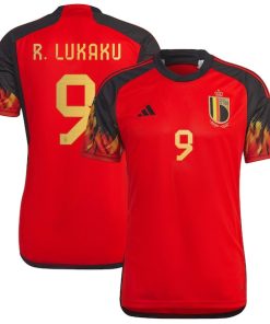 Romelu Lukaku Belgium National Team adidas 2022/23 Home Replica Jersey - Red