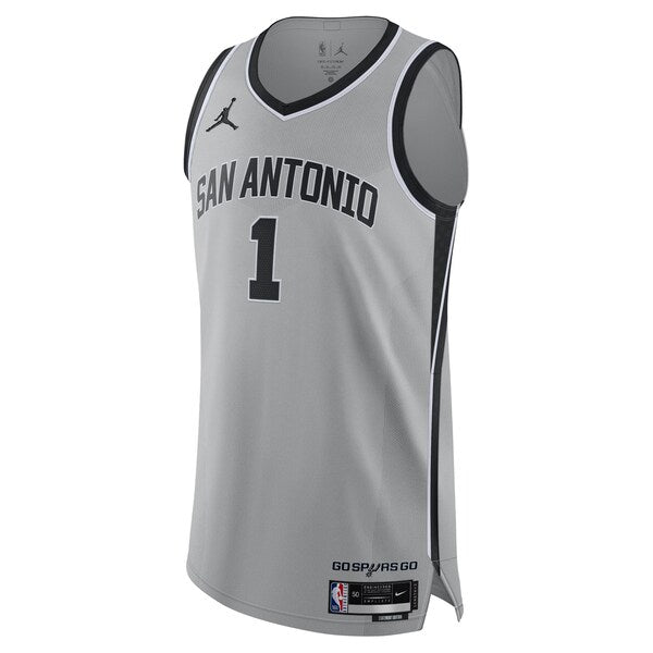 Victor Wembanyama San Antonio Spurs Jordan Brand Unisex Authentic Jersey - Statement Edition - Gray - Image 2